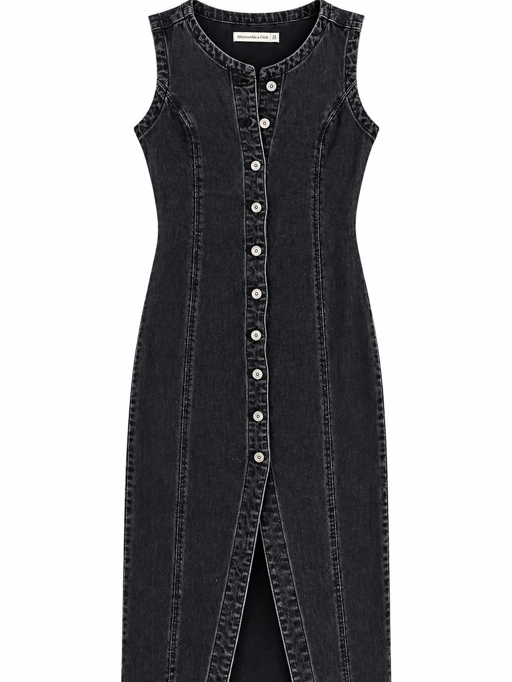 A&F Black Denim Midi Dress